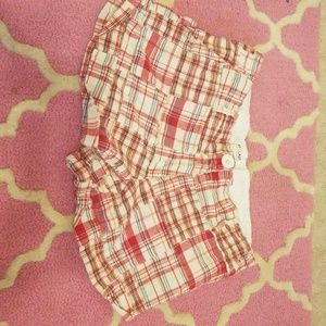 Red checkered shorts